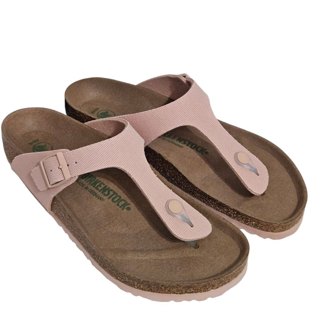 NWT BIRKENSTOCK Gizeh Rivet Vegan Soft Pink Women's Sz 12 - Picture 3 of 8
